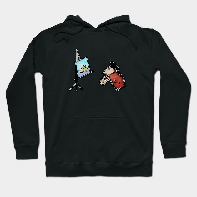 Artsy Hog Hoodie by Anastasiya Malakhova